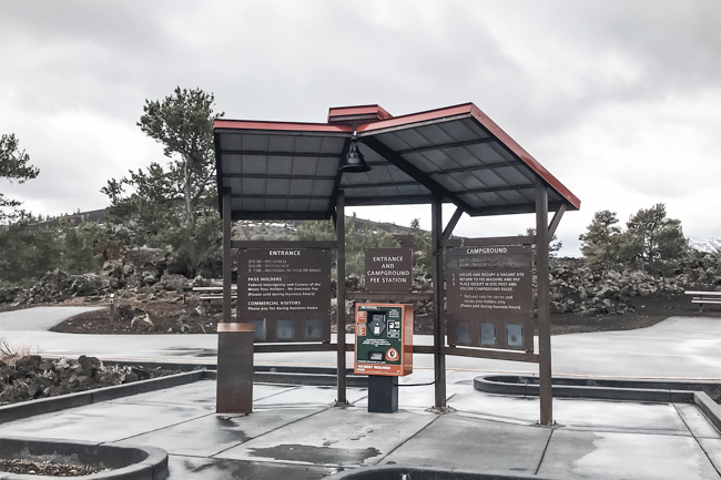 Pay station for the Craters of the Moon campground
