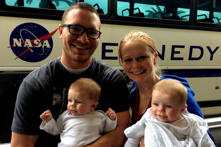 Family at the Kennedy Space Center