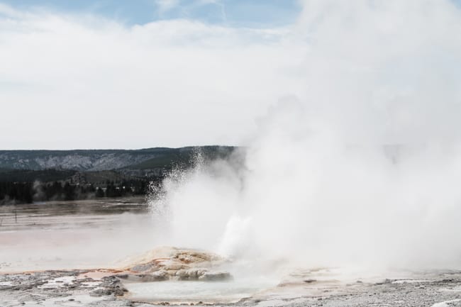 Watching the geysers is one of the fun Yellowstone activities
