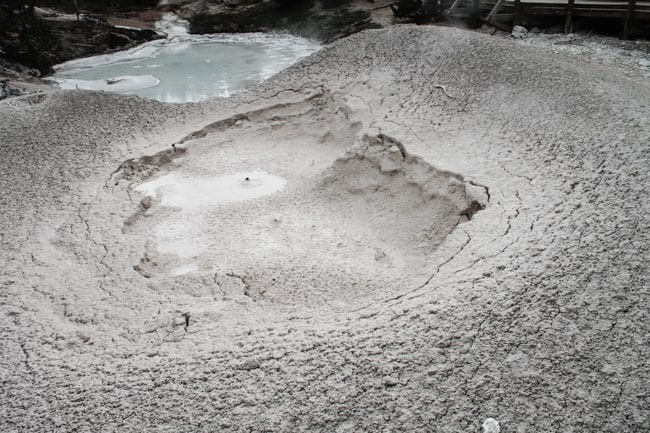 The mud pots are some of the fun activities in Yellowstone