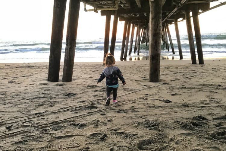 Exploring the beach in California