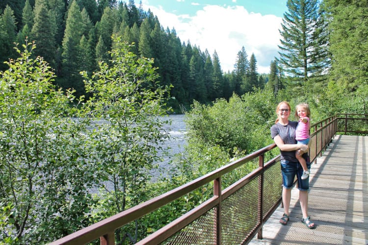 Exploring the boardwalk along the Mesa Falls Scenic Byway