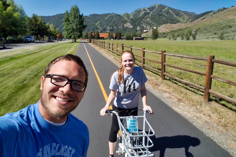 jízda na kole v Sun Valley Idaho