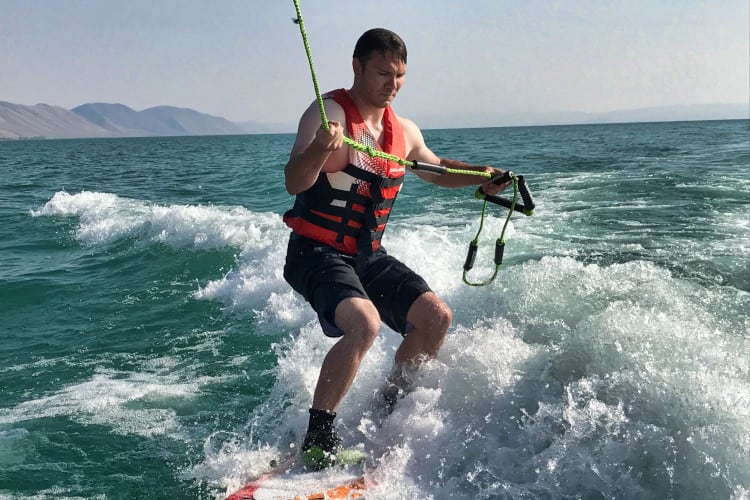 Surfing at Bear Lake