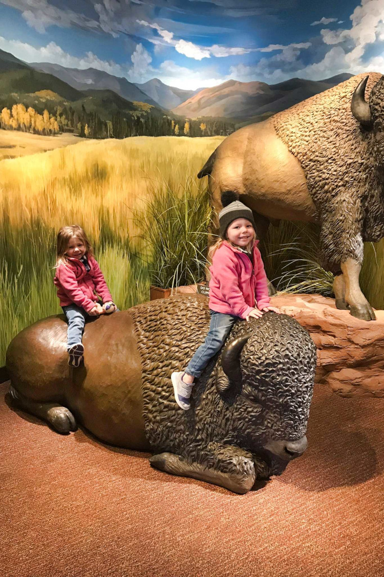 A picture of our kids at the Garden of The Gods Visitor Center.