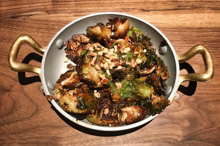 Crispy glazed Brussel sprouts from Eureka! in Boise, Idaho