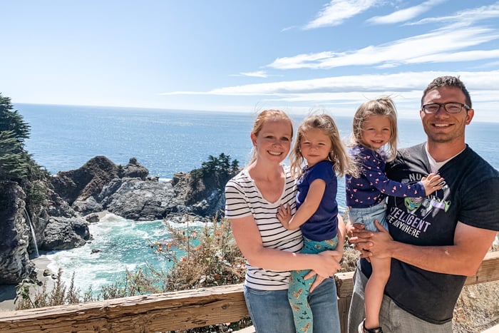 Family enjoying a day in Big Sur California