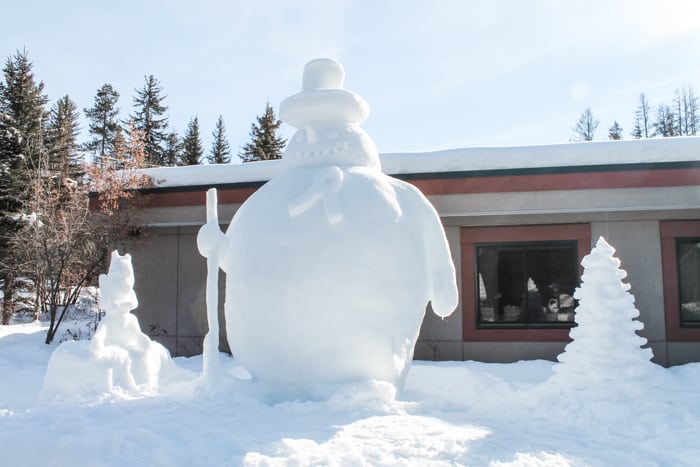 A snow sculpture at the McCall Winter Carnival in Idaho