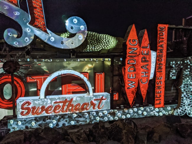 Sign from the Brilliant! Experience at the Neon Museum
