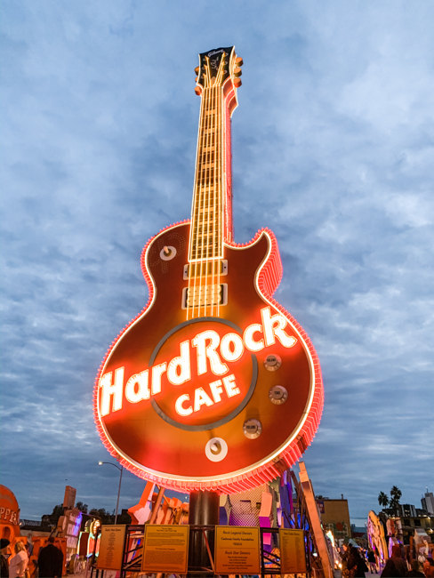 Hard Rock Cafe guitar in Las Vegas near Fremont Street