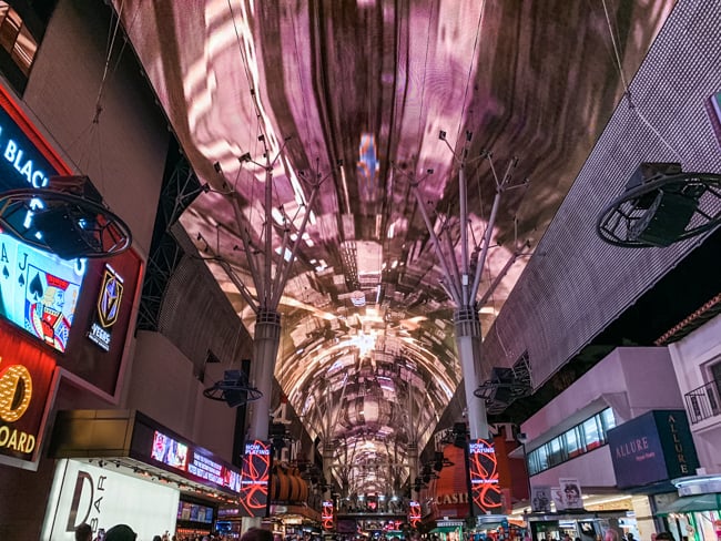 Fremont street lights show