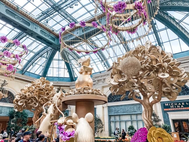 The Bellagio Conservatory always has beautiful decor in Las Vegas in the winter.