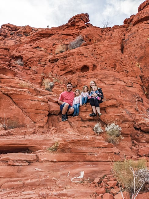 My family in Red Rock Canyon