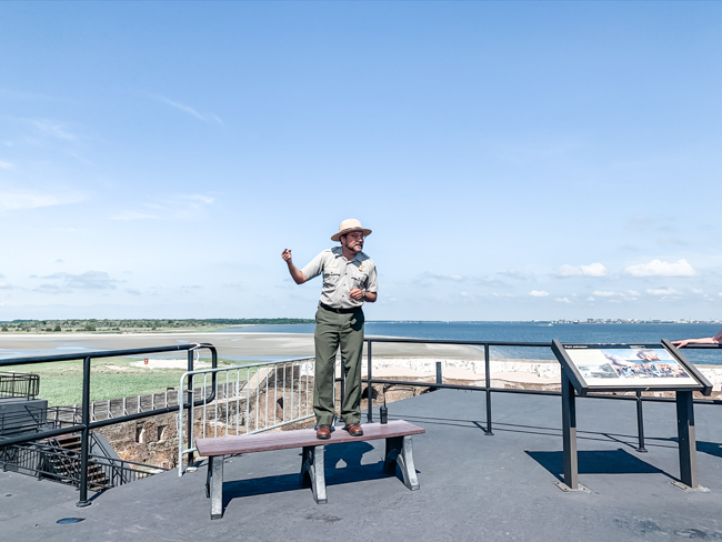There are great ranger programs available when touring Fort Sumter