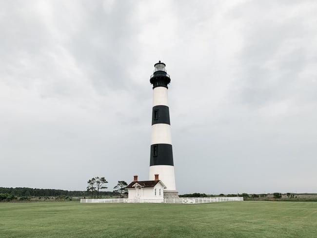 Visiting the Bodie Island Lighthouse is one of the fun things to do in the Outer Banks