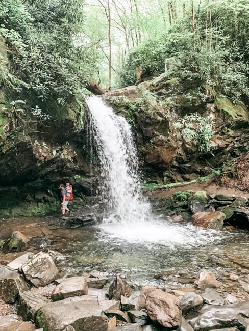 Grotto Falls is one of the best hikes in the Smokies