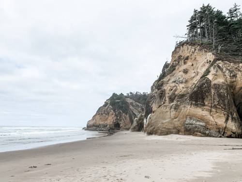 Visiting Hug Point State Recreation Area is one of the best things to do in Cannon Beach.