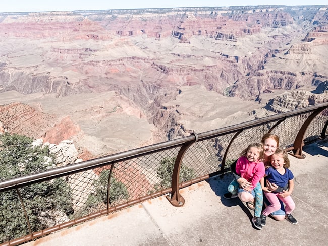 Mather Point at the Grand Canyon National Park. Visiting here is one of the fun things to do near the Grand Canyon South Rim