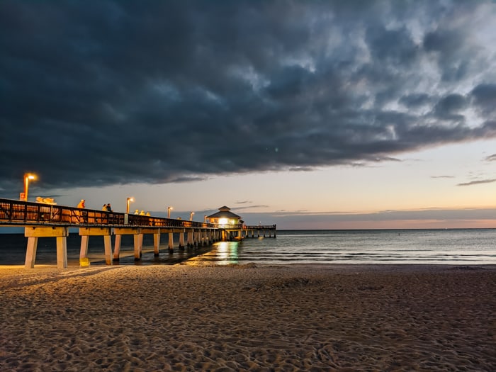 Fort Myers Fishing Pier at Night