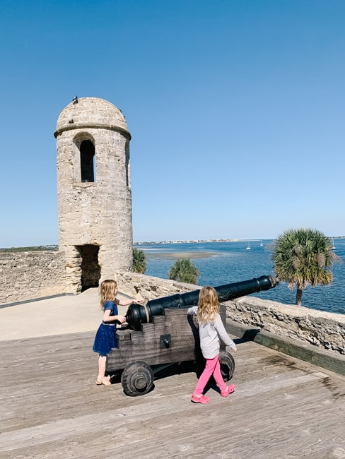 Touring the St Augustine fort is one of the fun things to do in St Augustine with kids