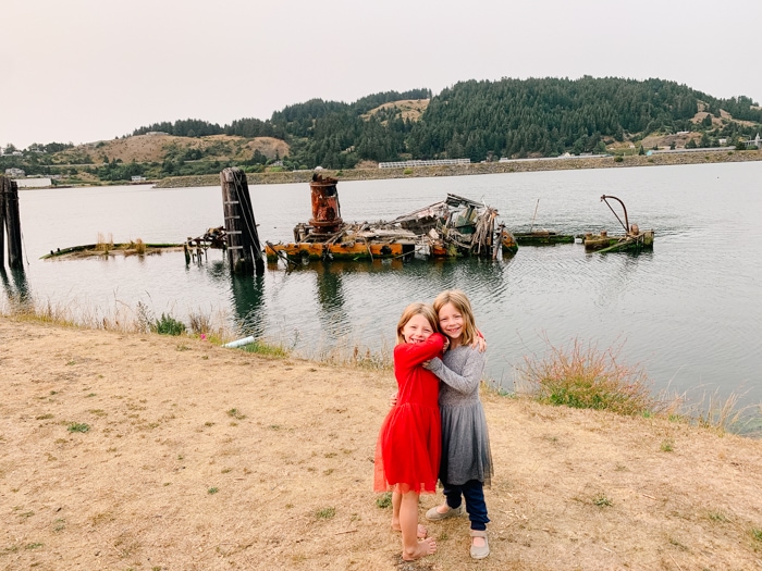 The shipwreck of the Mary D Hume is near Gold Beach Oregon