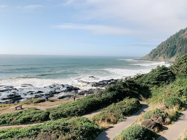 There is a nice, paved trail to Thor's Well in Cape Perpetua