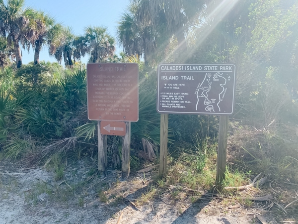 There is a three-mile nature trail on the island