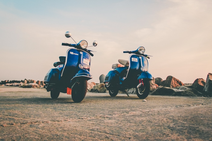 Riding mopeds on the beach in Ocean Shores is a lot of fun