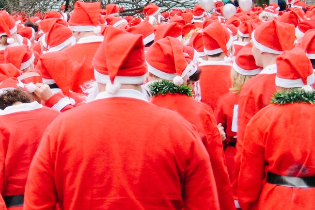 The Santa Run is one of the things to do in Las Vegas during Winter in December