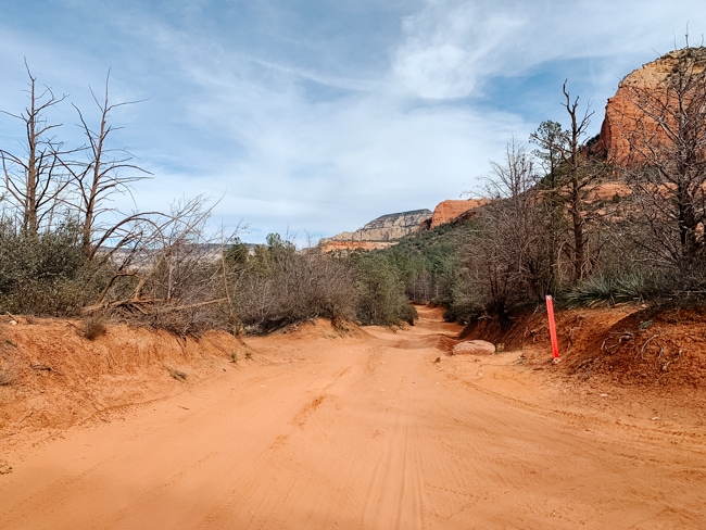 Dry Creek Road is a 4x4 road that leads to the Devil's Bridge Trailhead