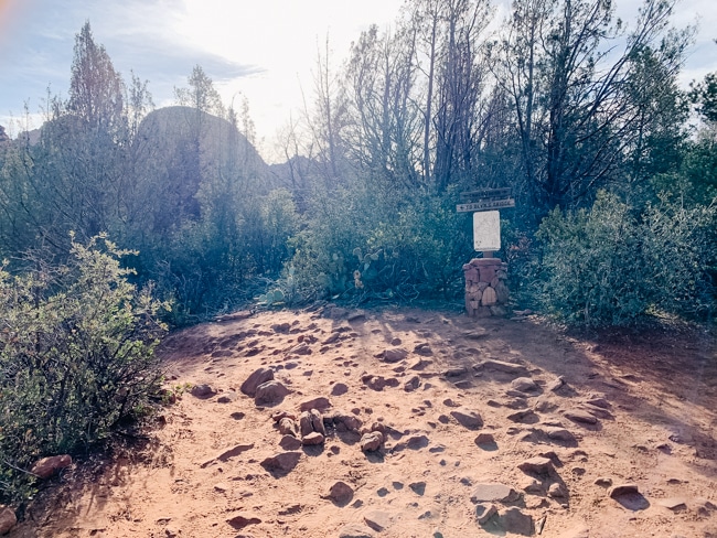 The Mescal Trailhead is an alternative parking area for Devil's Bridge Trail