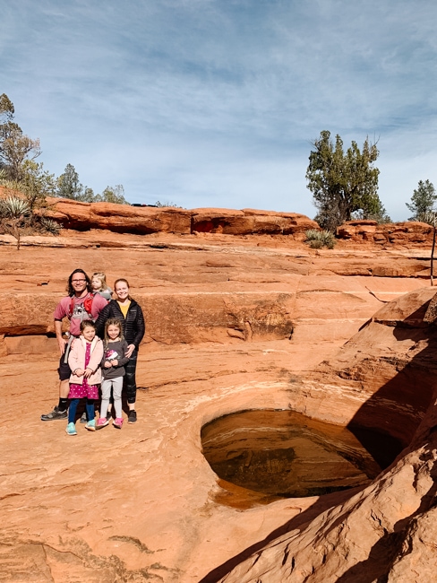 Hiking along Soldier Pass Trail in Sedona at the Seven Sacred Pools