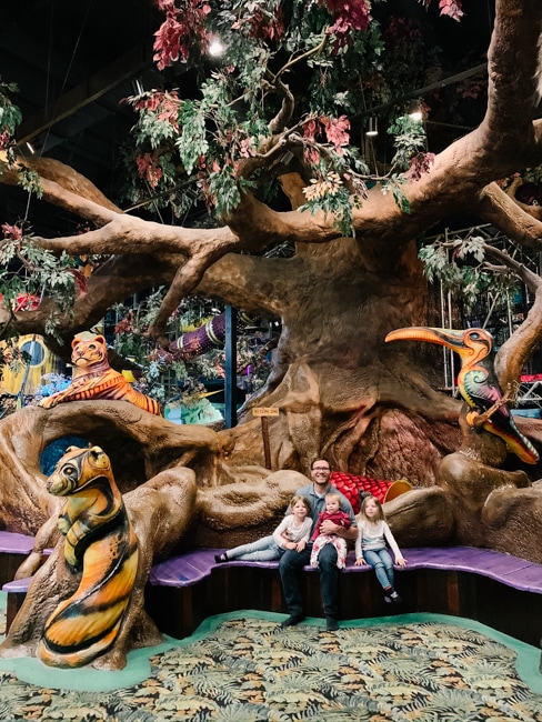 A family at Matuku's Island, one of the best Phoenix indoor places.