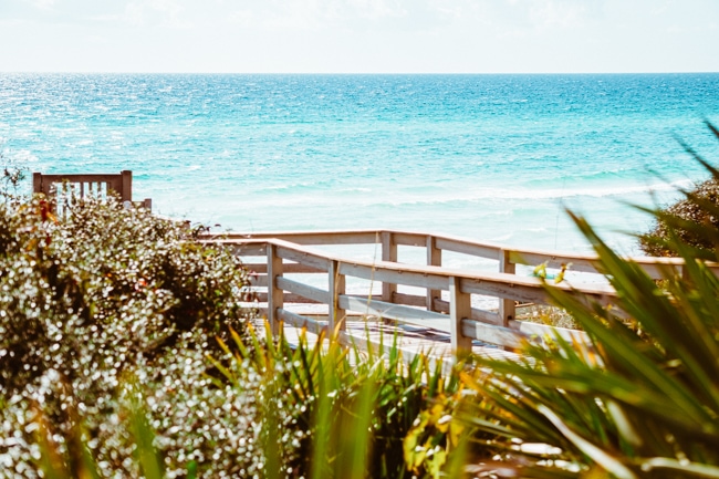 Clear water at Rosemary Beach in Florida