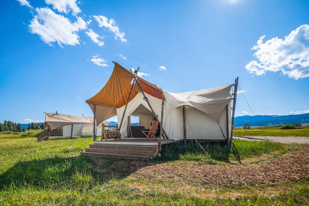 Under Canvas is a great alternative for where to stay at Yellowstone National Park