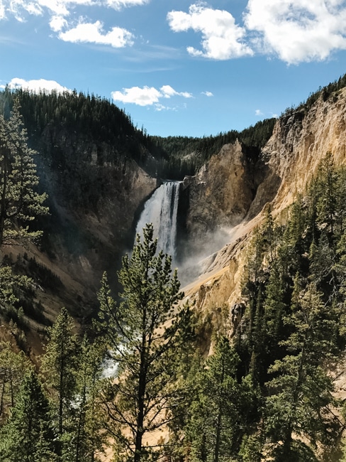 Waterfall in Grand Canyon of the Yellowstone