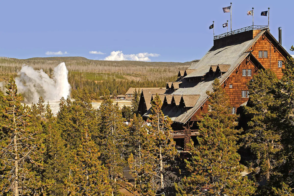 Old Faithful is one of the best places to stay in Yellowstone National Park