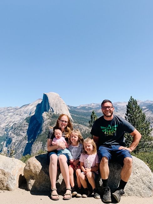 Family enjoying the national parks in California