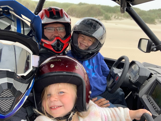 ATV riding on the Coos Bay sand dunes.