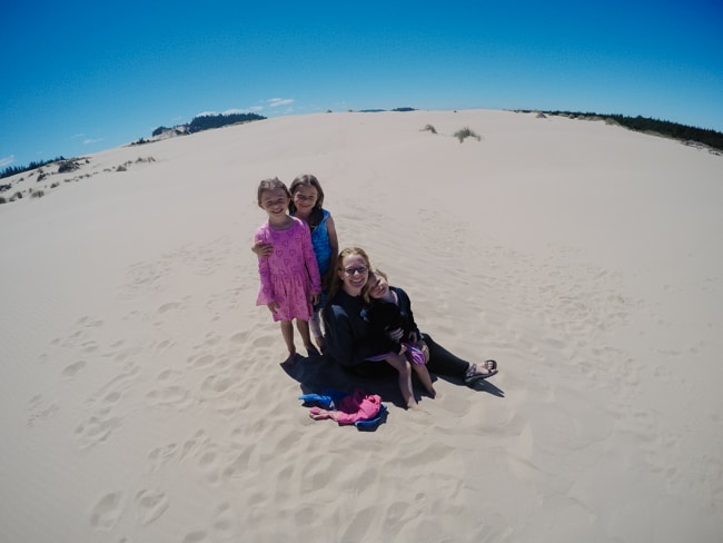 Playing on the Oregon dunes national recreation area.