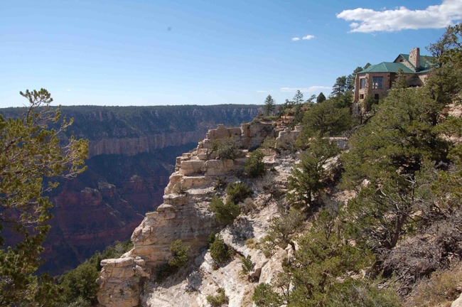 Grand Canyon Lodge is the only option for places to stay near the South Rim Grand Canyon on the North side