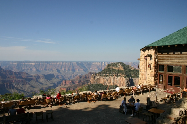 View from the Grand Canyon Lodge, one of the places to stay near the South Rim Grand Canyon