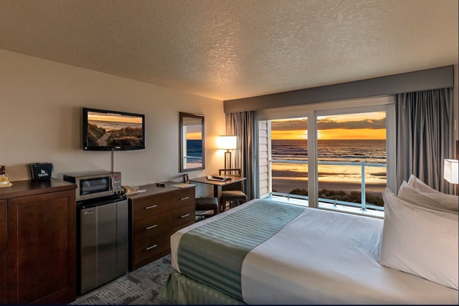 Hotel room in Florence, Oregon