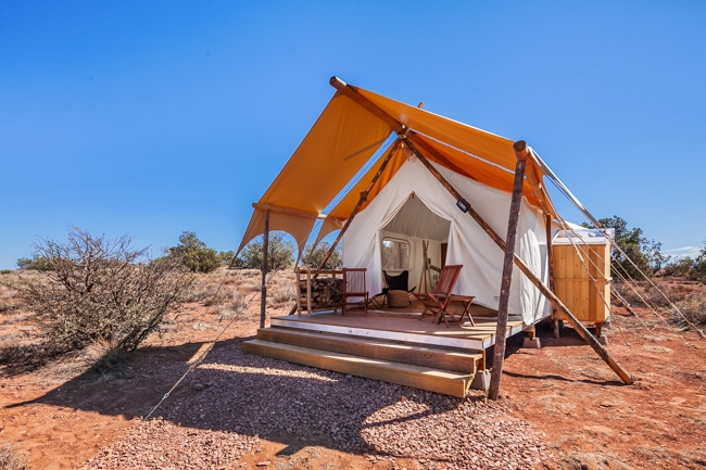 Under Canvas is a great option for unique places to stay near the South Rim Grand Canyon.