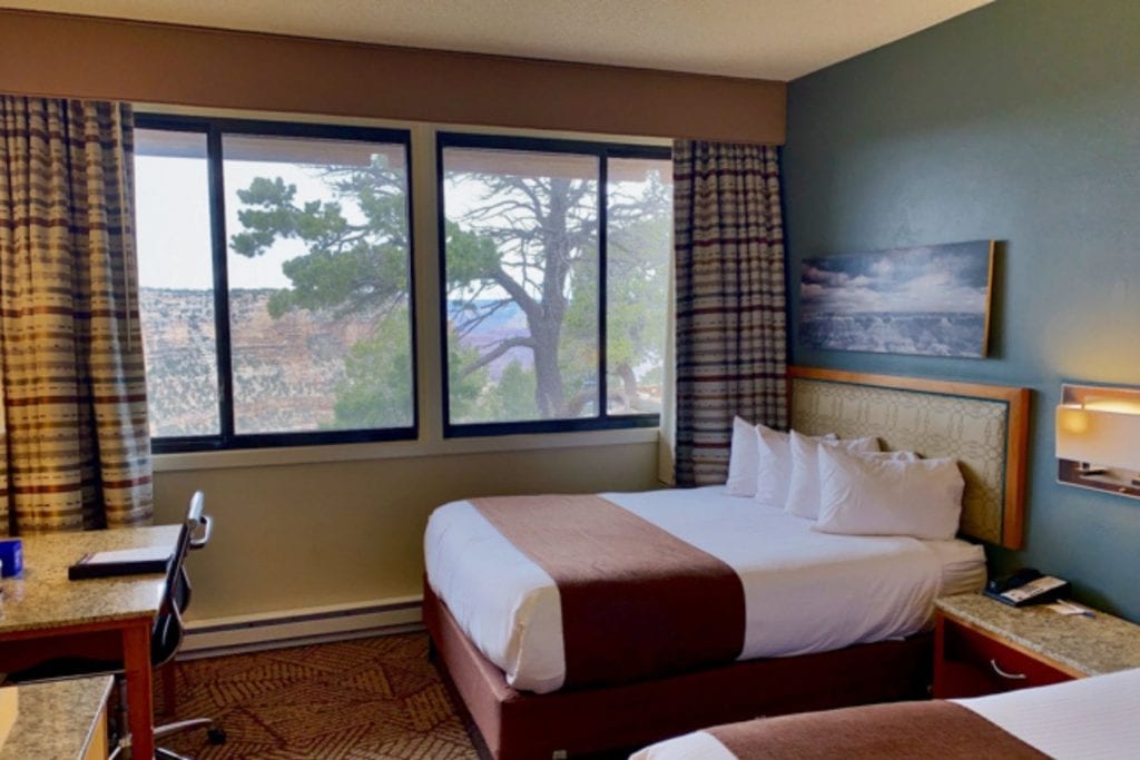 Thunderbird Lodge Hotel Room with views of the Grand Canyon