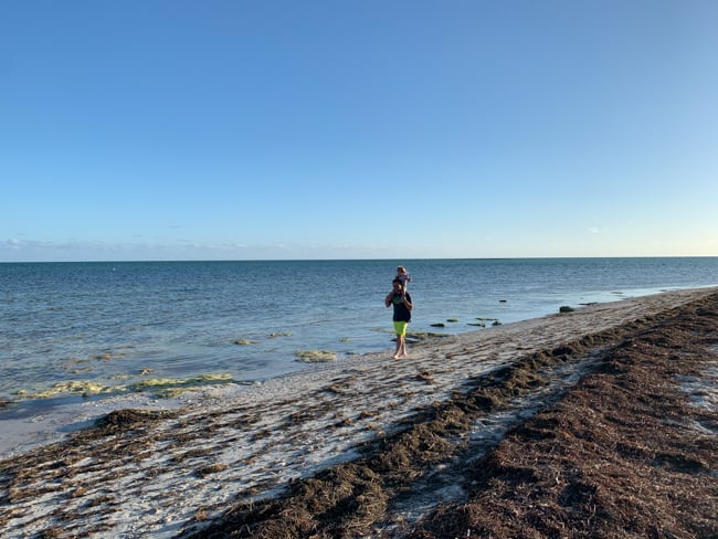 Walking on the beach in Bahia Honda State Park