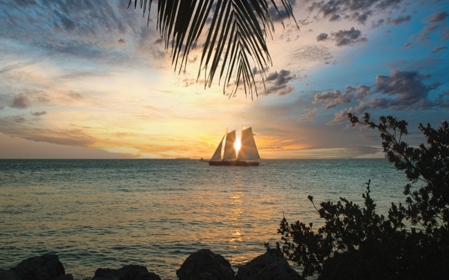 Boat off the coast of Key West