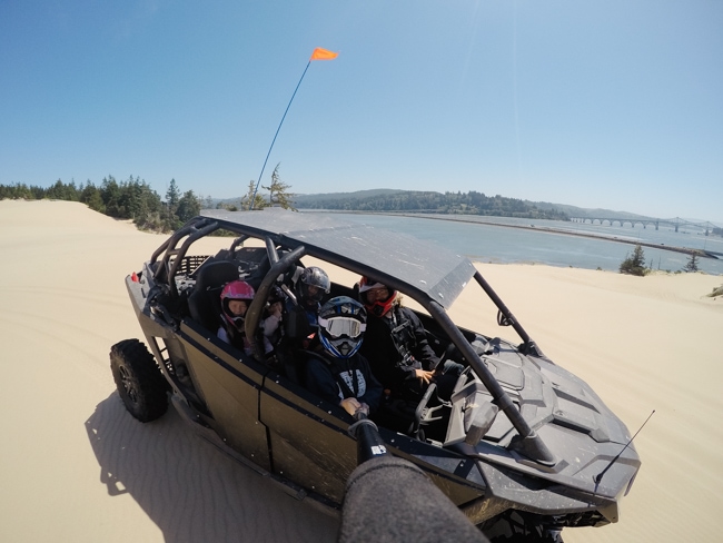 Riding a rzr on the sand dunes is one of the fun things to do in Coos Bay, Oregon