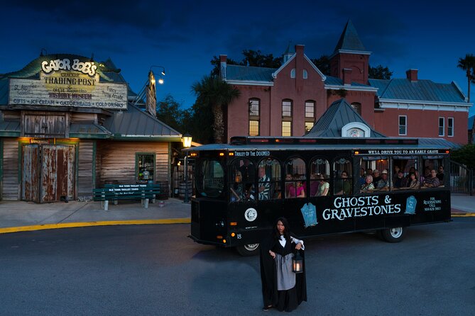 A haunted trolley tour is one of the fun things to do with kids in St Augustine