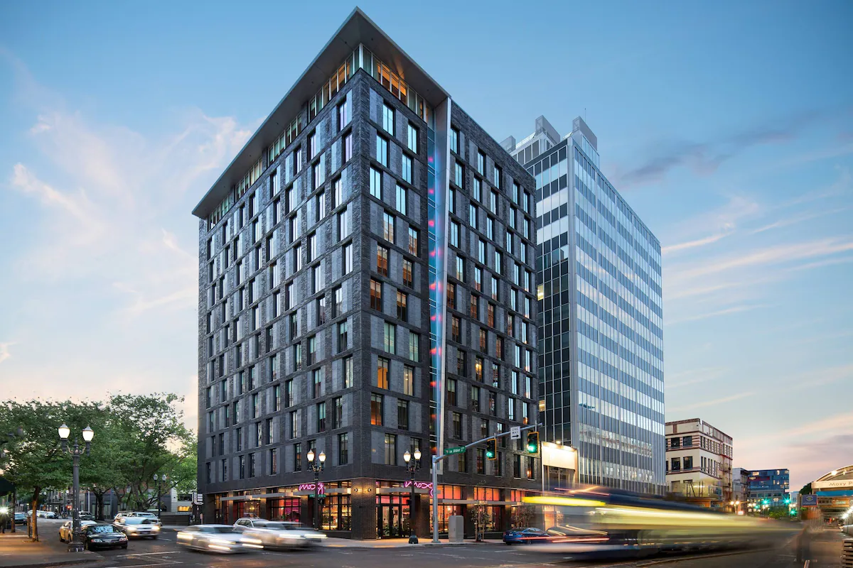 The Moxy Hotel is a great choice for where to stay in Portland